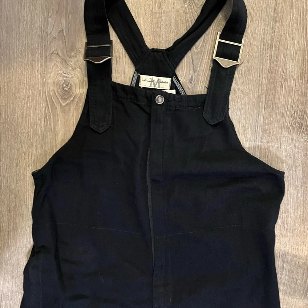 Free People Hunter Denim Overalls Jumpsuit One Piece Black - Picture 7 of 9